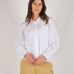 Blouse met broderie details