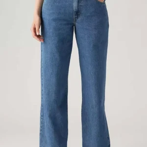 Blauwe jeans baggy dad