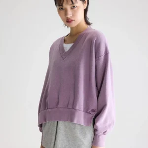 Paarse sweater met v-hals varola