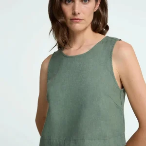 Groene linnen top belle