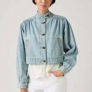 Denim jack parker pretty short coat
