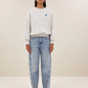 Lichtblauwe barrel jeans begum