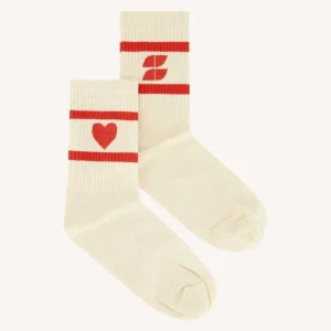 Rode lange sokken heart