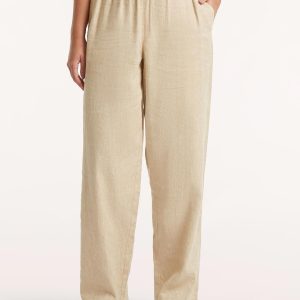 Beige linnen broek skyler