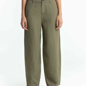Groene linnen broek leila