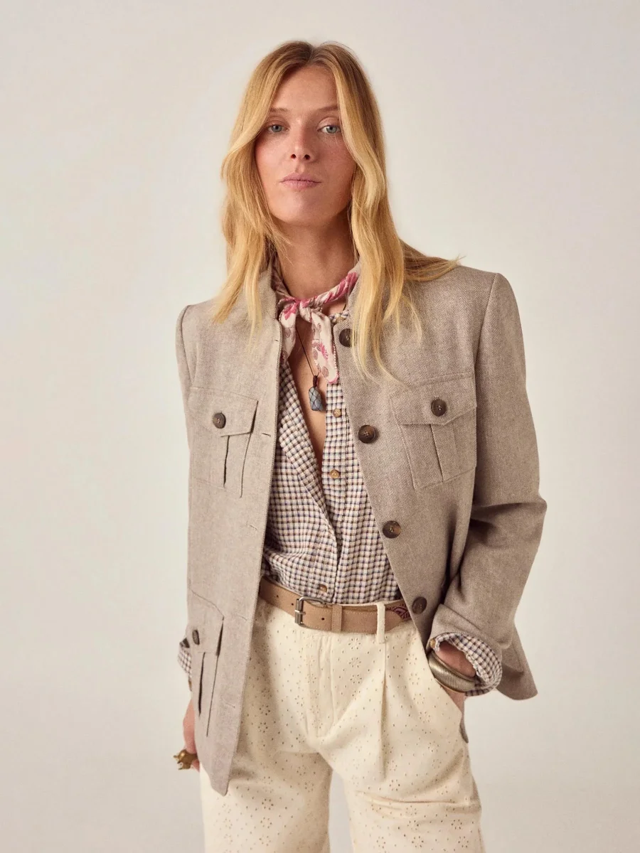 Geruite blouse vichy linda - Afbeelding 7