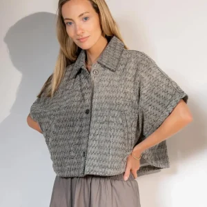 Kort jasje met tweed textuur cisabo