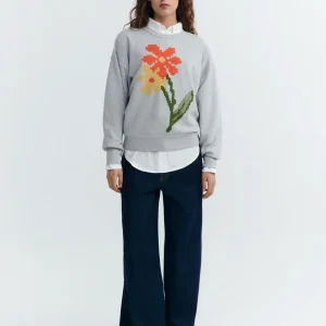 Geborduurd sweatshirt jodie poppy